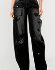 Athina Black Washed Out Cargo Pants