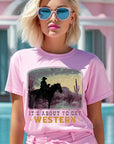 Its About To Get Western Cowboy Graphic T Shirts