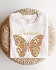 Dream Floral Butterfly Graphic T Shirts