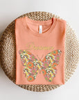 Dream Floral Butterfly Graphic T Shirts