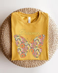 Dream Floral Butterfly Graphic T Shirts