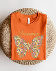 Dream Floral Butterfly Graphic T Shirts