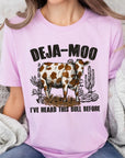 Deja Moo Bull Western Cow Graphic T Shirts