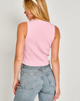 LE LIS Satin Bow Detail Sleeveless Sweater Top