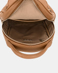 David Jones PU Leather Handle Backpack