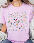 Retro Wildflower Chicken Graphic T Shirts