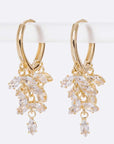 Cubic Zirconia Mix Drop Hoop Earrings