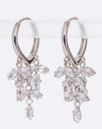 Cubic Zirconia Mix Drop Hoop Earrings