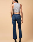 Insane Gene Crossover Step Hem Crop Boot Cut Jeans