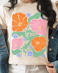 Boho Floral Spring Flowers Graphic T Shirts