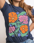 Boho Floral Spring Flowers Graphic T Shirts