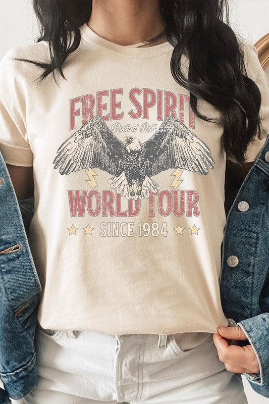 Free Spirit Eagle World Tour Graphic T Shirts