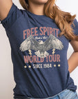 Free Spirit Eagle World Tour Graphic T Shirts