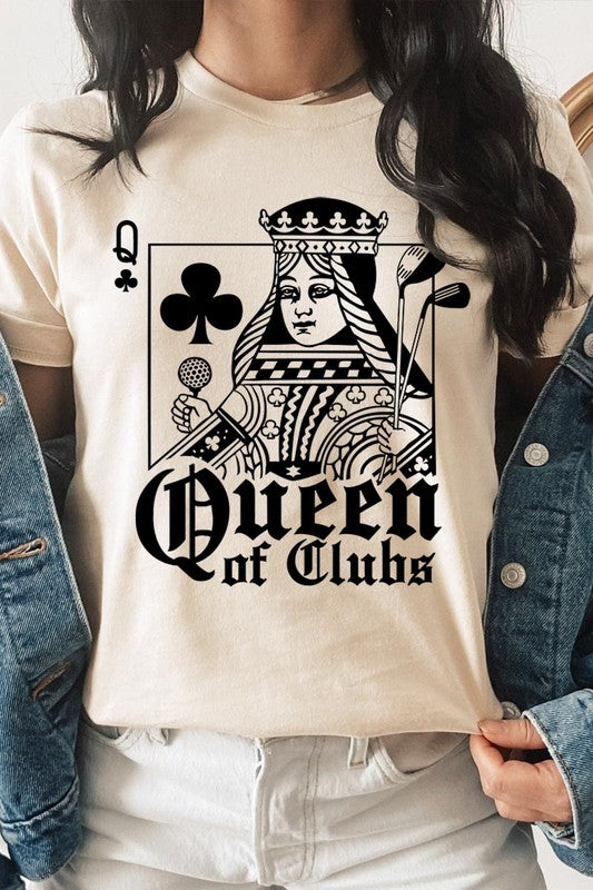 Playing Card Queen Golf Clubs Graphic T Shirts