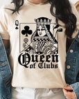 Playing Card Queen Golf Clubs Graphic T Shirts