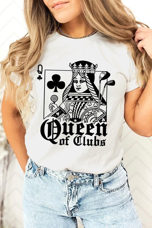 Playing Card Queen Golf Clubs Graphic T Shirts