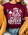 Playing Card Queen Golf Clubs Graphic T Shirts