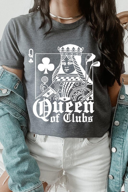 Playing Card Queen Golf Clubs Graphic T Shirts