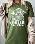 Playing Card Queen Golf Clubs Graphic T Shirts