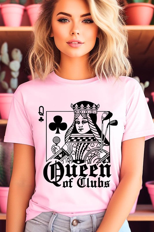 Playing Card Queen Golf Clubs Graphic T Shirts