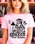 Playing Card Queen Golf Clubs Graphic T Shirts