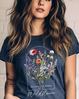 Roses Wildflower Floral Meadow Graphic T Shirts