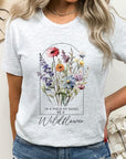 Roses Wildflower Floral Meadow Graphic T Shirts