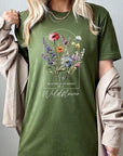 Roses Wildflower Floral Meadow Graphic T Shirts