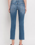 VERVET by Flying Monkey Mid Rise Crop Slim Straight Jeans