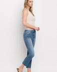 VERVET by Flying Monkey Mid Rise Crop Slim Straight Jeans