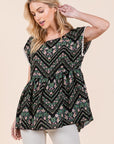 Pom Pom Lace Detailed Textured Woven Tunic