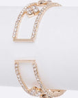 Rhinestone Iconic Open Cuff