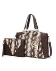 MKF Addison Snake Embossed Tote Bag and Wallet Mia