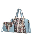 MKF Addison Snake Embossed Tote Bag and Wallet Mia