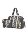 MKF Addison Snake Embossed Tote Bag and Wallet Mia