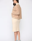 Judy Sherpa Jacket with Braided Ribbon Trim