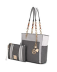 MKF Rochelle Color Block Tote with Wristlet Mia K