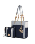 MKF Rochelle Color Block Tote with Wristlet Mia K