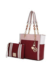 MKF Rochelle Color Block Tote with Wristlet Mia K