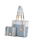 MKF Rochelle Color Block Tote with Wristlet Mia K