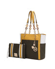 MKF Rochelle Color Block Tote with Wristlet Mia K