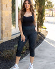 Julia Rose Black Leopard CAPRI with POCKETS