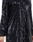 Sexy Sequin Shirt Dress by Claude