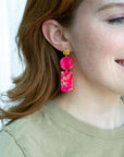 Nora Earrings - Tropical Pink