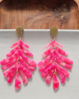 Palm Earrings - Hot Pink