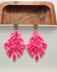 Palm Earrings - Hot Pink