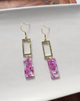 Raya Earrings - Pink Glitter