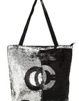 OC Lettering Sparkly Sequins Tote bag