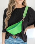 Colorful Nylon Sling Bum Hip Bag with Strap