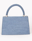 Studded Top Handle Denim Swing Bag